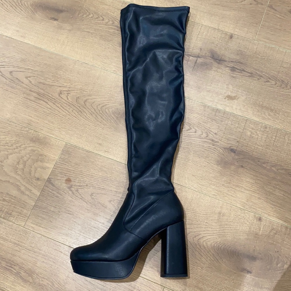 Steve Madden platform thigh high boots